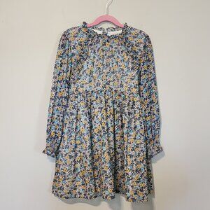 Mayoral Ditsy Floral Long Sleeve Ruffle Dress Retro Vibes Cottagecore Girls sz 9